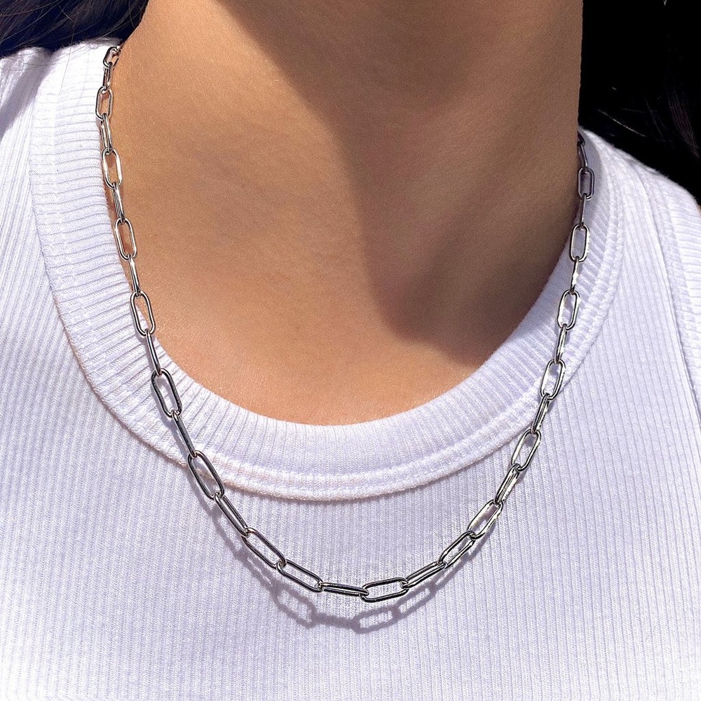 silver link chain